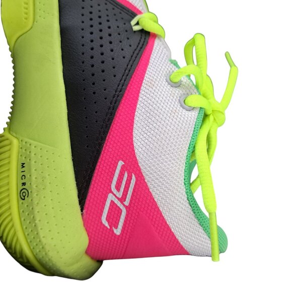 Under Armour Boys Steph Curry SC   Neon Basketball Sneakers Shoes - Size 3.5Y - Picture 6 of 11